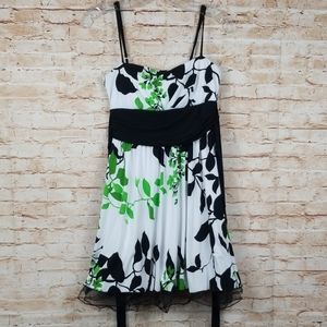 Speechless White blk/green S Mini Dress